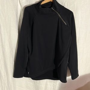 WOMENS VERY GENTLY USED ATHLETA HALF ZIP PULLOVER/BLACK/SIZE L/FRONT POCKETS/